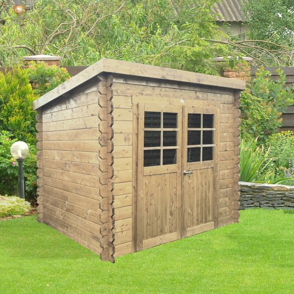 Abri jardin en bois brut 19 mm STENDAL 248x198 cm - 4,91 m²- S8605 SOLID