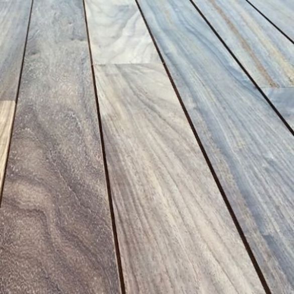 Lame terrasse bois exotique PADOUK lisse - Longueur 2,75 m - 120 x 21 mm