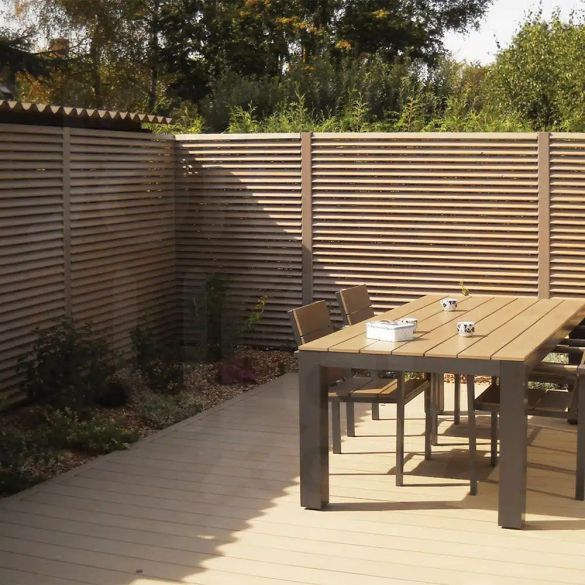 Panneau clôture persienne LAMELLO - 178x180 cm - en pin traité