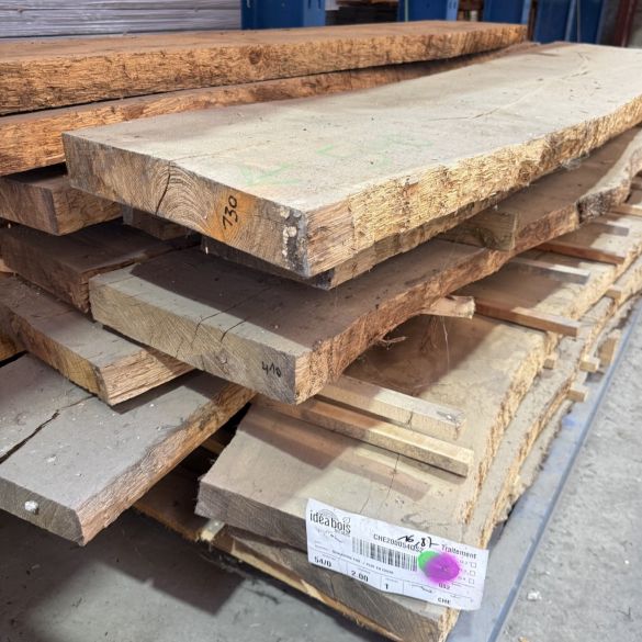 Plot en chêne déparaillé QS2 - Épaisseur 54 mm - Long. 2,50 m - Menuiserie fine