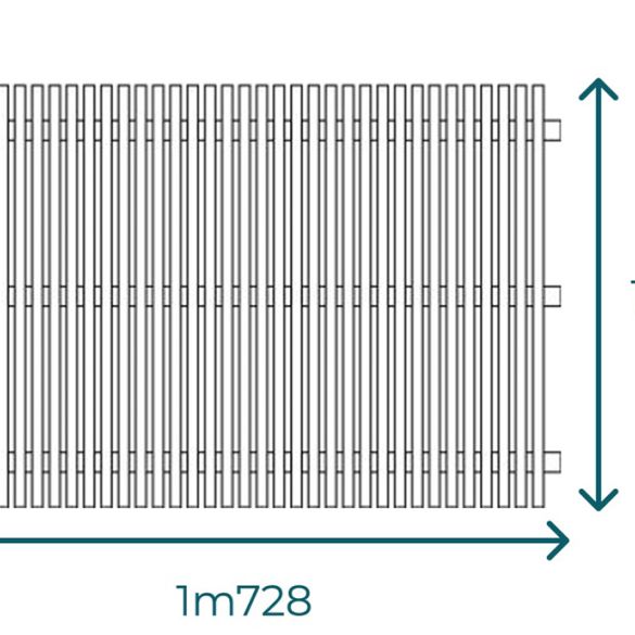 Écran ajouré Shadow en pin cl4 marron - L.1,728 m x h.1,20 m x Ép.56 mm