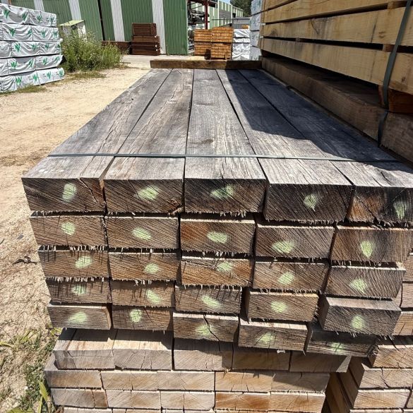 Traverse paysagère en chêne rouge 200x100 mm Long. 2,60 m