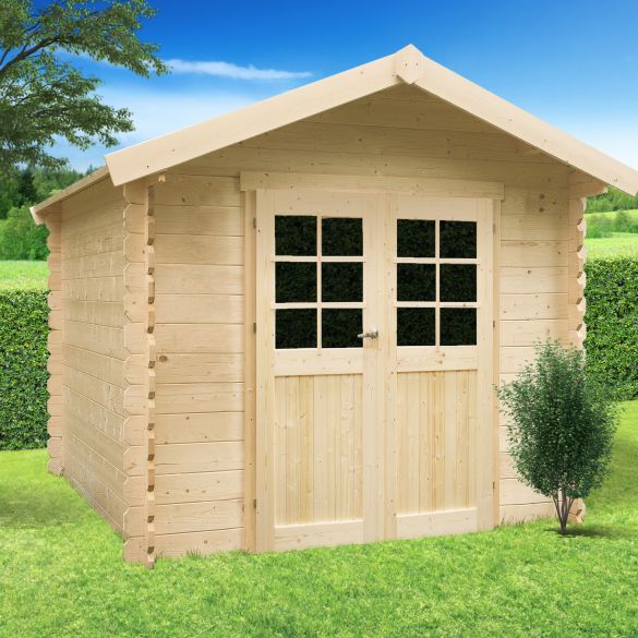 Abri de jardin en bois brut 19 mm GERA 6,15 m² - 248x248 cm - S8760 SOLID