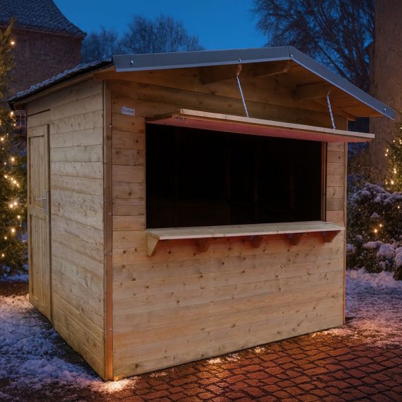 Abri de jardin en bois autoclave 12 mm PECQ 298x238 cm - 7,09 m² - S8725-1