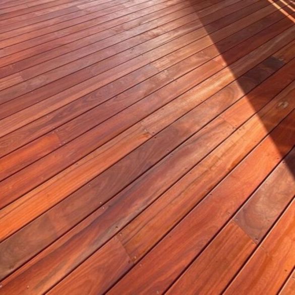 Lame terrasse bois exotique PADOUK lisse - 120 x 21 mm - Longueur 4,90 m