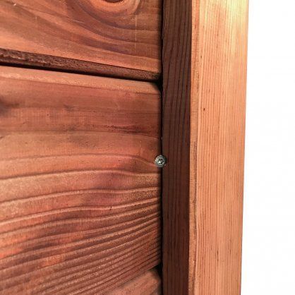 Lame clôture Scala Cl.3 marron - 1 face Faux claire-voie - L. 1,95 m - 150x25 mm