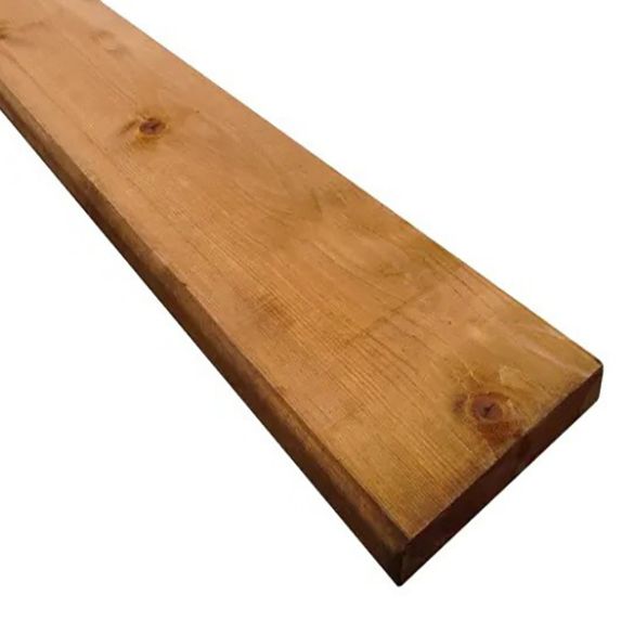 Lame clôture bois persienne MARRON L. 1,94 m - 118x21 mm - en épicéa traité Cl.3