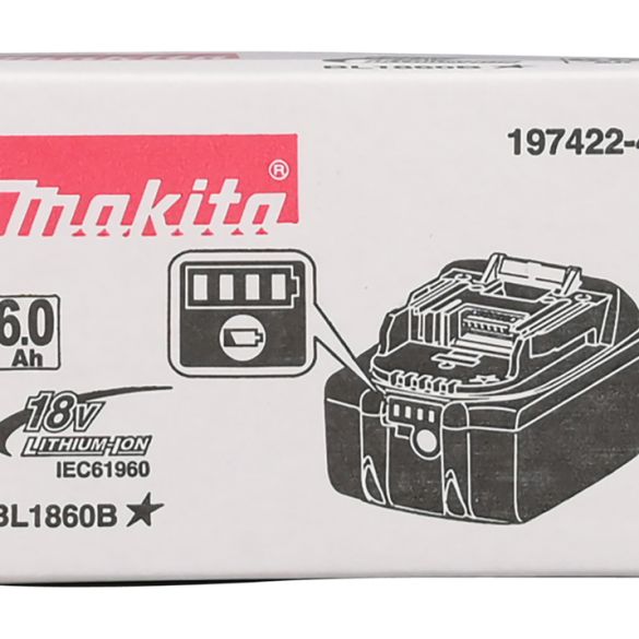Batterie Makstar 18V Li-Ion 6 Ah - BL1860B - avec indicateur de charge
