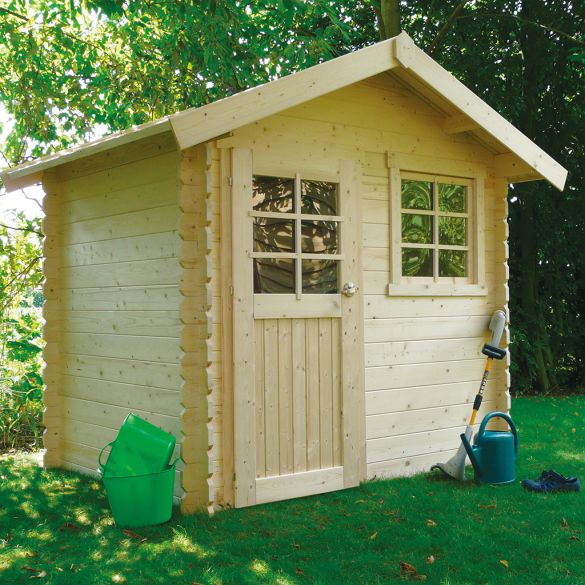 Abri de jardin en bois 28 mm non traité SARAN - 298x198 cm - 5,90 m² - S820