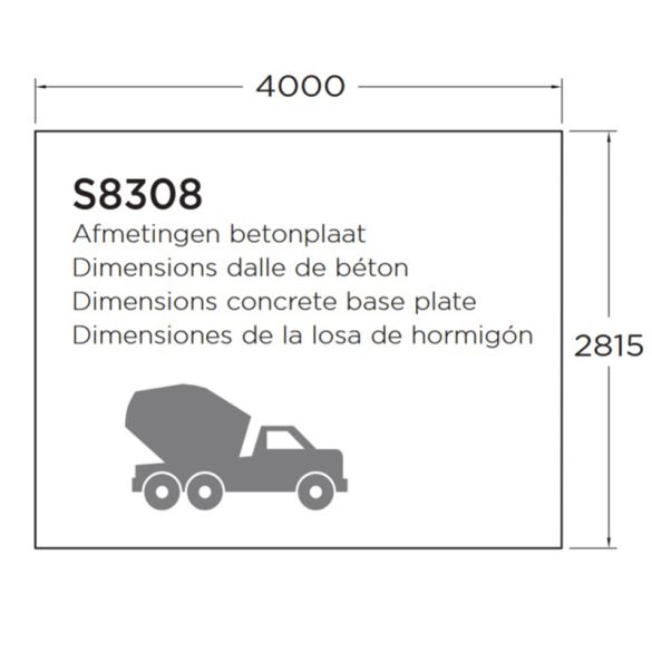 Abri jardin en Sapin du Nord 28 mm NIORT 418 x 298 cm - 12,46m² - S8308