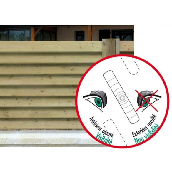 Paire de poteaux de clôture persienne - L. 1,95 m - 90x45 mm - Epicéa Classe 3