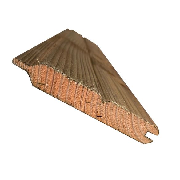 Lame clôture Scala Cl.3 marron - 1 face Faux claire-voie - L. 1,95 m - 150x25 mm