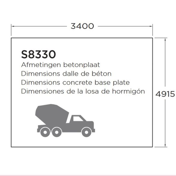 Garage bois massif 28 mm Traditional 18,19 m² - 358x508 cm - S8331 Solid