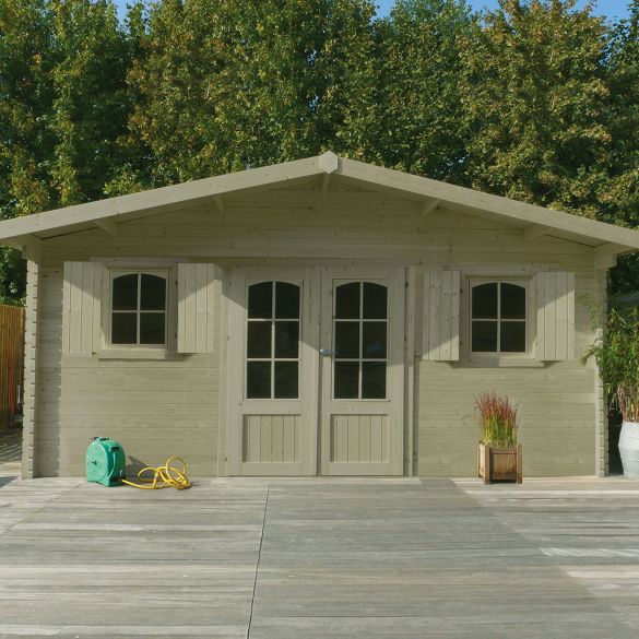 Abri de jardin 40 mm en bois traité ROGNAIX 28,85 m² - 568x508 cm - 99 cm - S8973-1 SOLID