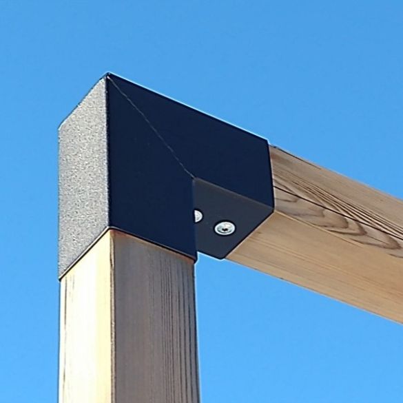 Connecteur express en L - 92x185x183,5 mm - pour poteaux bois 90x90 mm