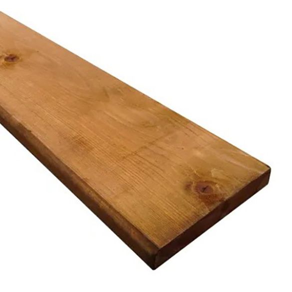 Lame clôture bois persienne MARRON L. 1,94 m - 118x21 mm - en épicéa traité Cl.3