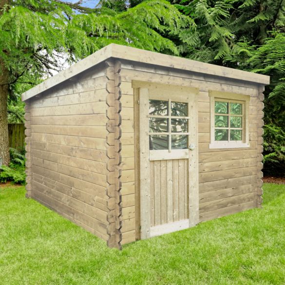 Abri jardin 28mm en bois autoclave NEVERS 238 x 238cm - S8332-1 SOLID