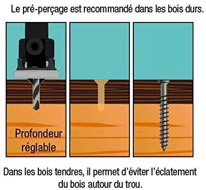 3 mèches de rechange Ø 4 mm 911D04 pour perçage terrasse bois dur  - DIAGER