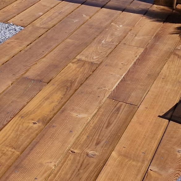 Lame terrasse Terralandes Prestige en pin Cl4 marron - 145x22 mm - L. 2,40 m