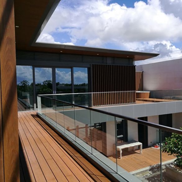 Lame terrasse bambou réversible pré- huilée Brun clair L. 3,05 m - 137x20 mm