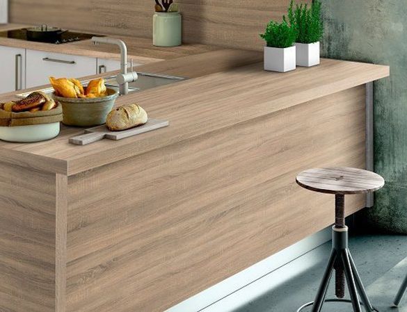 Mélaminé CAMBRIAN OAK 03R Sega 19 mm - 2,85 x 2,10 m - FINSA