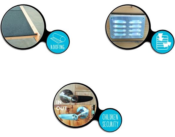 Abri de jardin 28 mm en bois autoclave LAVAL 238x198 cm - S815-1 SOLID