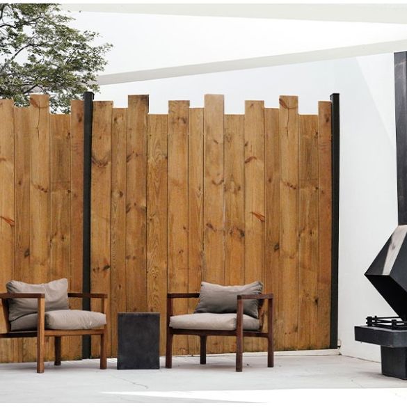 Écran pare vue Vertika Reflet en pin Cl4 marron - l. 179 x h. 185 cm - ép. 51 mm