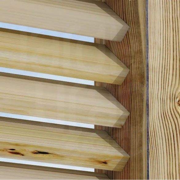 Panneau clôture persienne LAMELLO - 178x180 cm - en pin traité