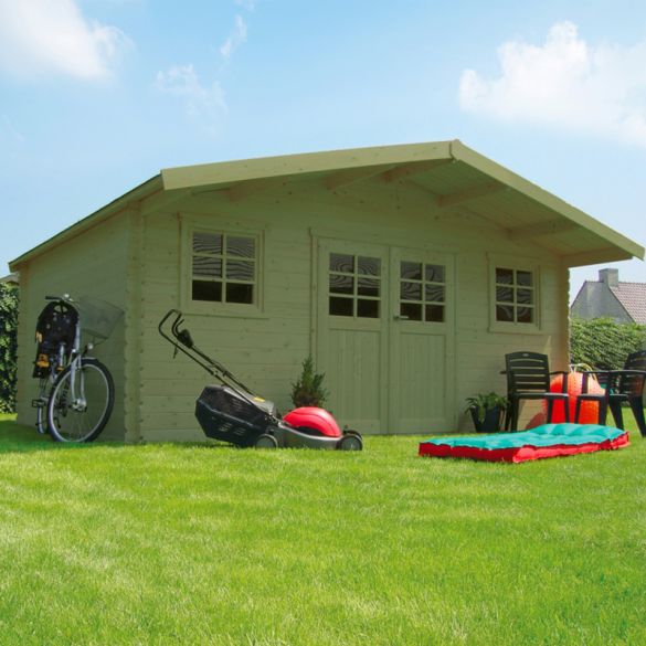 Chalet de jardin bois traité 25,81 m² MONTREUX - 508x508-69 cm - S8344-1 SOLID