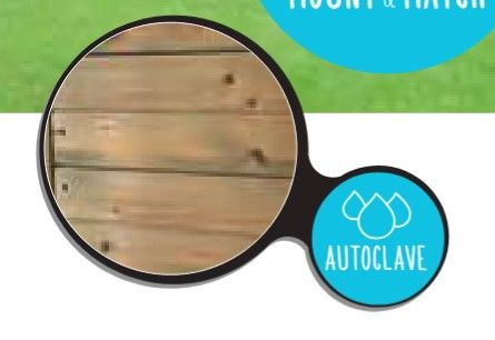 Abri de jardin en bois traité BARI 19 mm – 8,69 m² - toit plat - S8741-1 SOLID