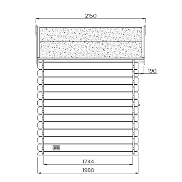 Abri de jardin en bois 28 mm non traité SARAN - 298x198 cm - 5,90 m² - S820