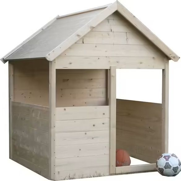 Maisonnette enfants S8400LD en épicéa non traité 120x120x155 cm SOLID