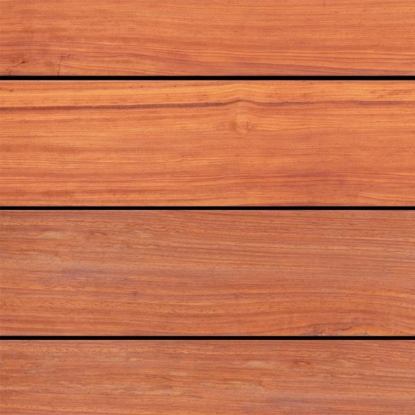 Lame terrasse bois exotique PADOUK lisse - Longueur 1,25 m - 120 x 21 mm