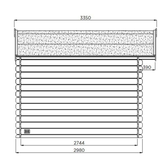 Abri de jardin en sapin brut 28mm CHIMAY 358x298 cm - 10,67 m² - S8275