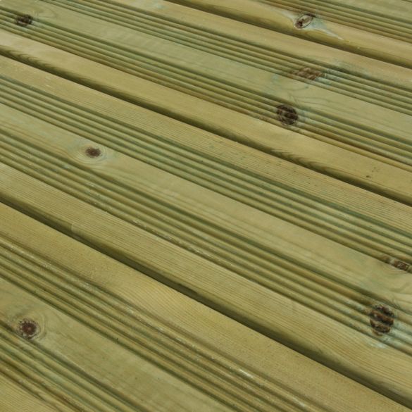 Lame de terrasse en pin du nord strié Long. 3,00 m - 145x27 mm - Classe 4