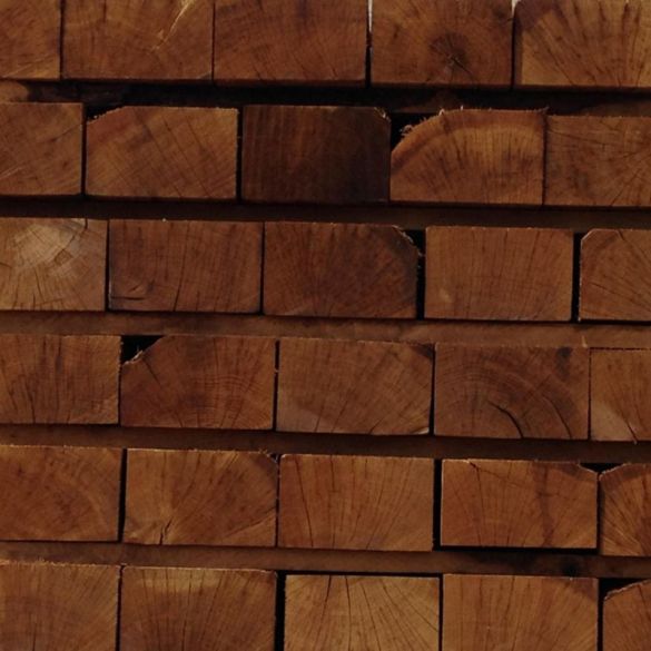 Traverse paysagère en Azobé - Bois exotique - 150x70 mm - Long. 2,50 m