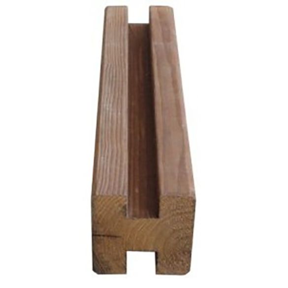 Poteau intermédiaire 90x90 mm en pin Cl4 marron  L. 2,40 m pour lames 27 mm