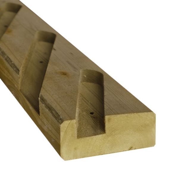 Paire de poteaux de clôture persienne - L. 1,95 m - 90x45 mm - Epicéa Classe 3