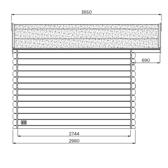 Abri jardin en Sapin du Nord 28 mm NIORT 418 x 298 cm - 12,46m² - S8308