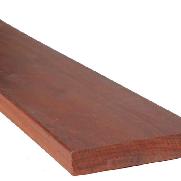 Lame terrasse bois exotique PADOUK lisse - Longueur 1,55 m - 120 x 21 mm