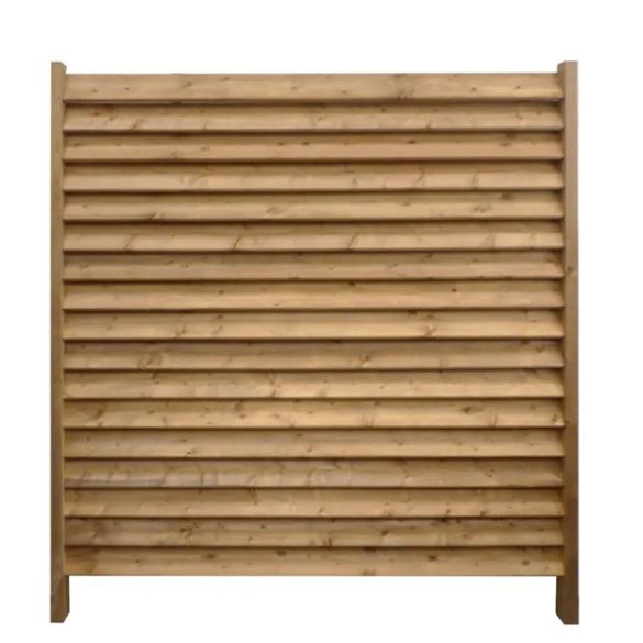 Lame clôture bois persienne MARRON L. 1,94 m - 118x21 mm - en épicéa traité Cl.3