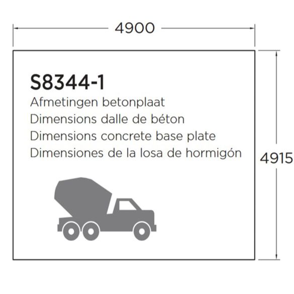 Chalet de jardin bois traité 25,81 m² MONTREUX - 508x508-69 cm - S8344-1 SOLID