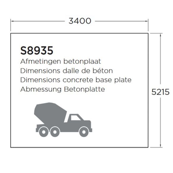 Garage bois brut 40 mm 19,26 m² Porte motorisée 358x538 cm  - S8935 Solid