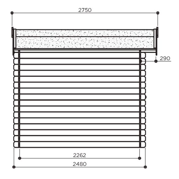 Abri de jardin en bois brut 19 mm GERA 6,15 m² - 248x248 cm - S8760 SOLID
