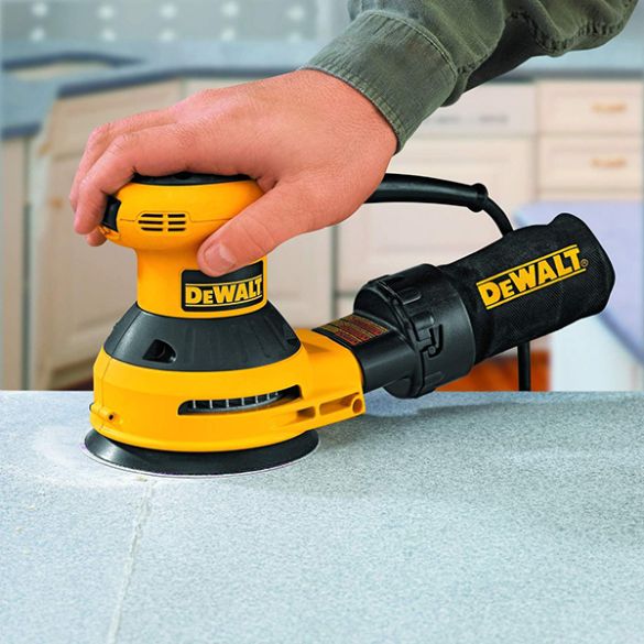 10 disques abrasifs velcro Ø 125 mm grain 80 pour ponceuse excentrique  - DT3103 DeWalt