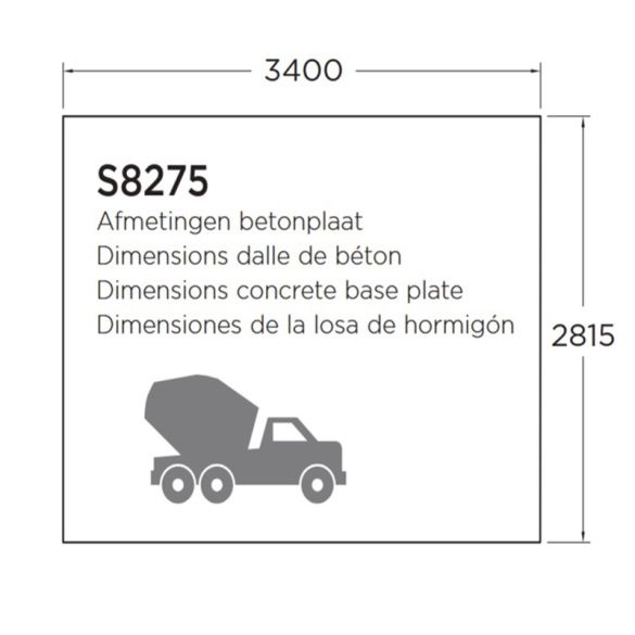 Chalet de jardin 28mm traité CHIMAY 358 x 298cm - 10,67 m² - S8275-1