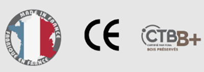 Paire de poteaux de clôture persienne - L. 1,95 m - 90x45 mm - Epicéa Classe 3