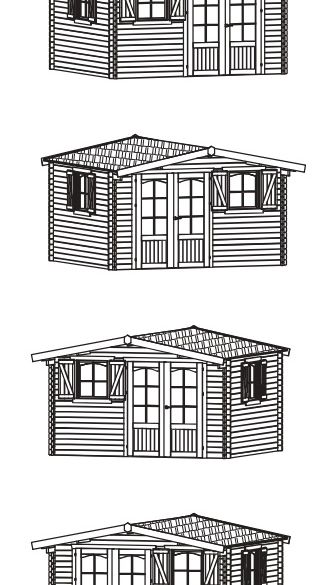 Abri jardin en sapin 40 mm MORZINE 388x328 cm - 12,73 m² - S8982 SOLID
