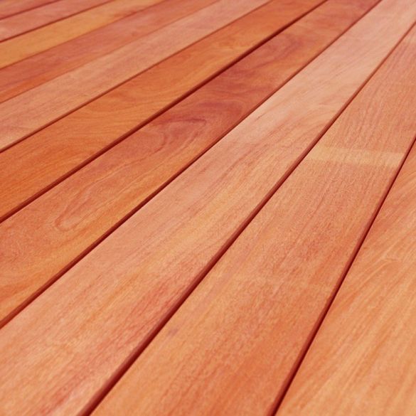 Lame terrasse bois exotique PADOUK lisse - Longueur 2,75 m - 120 x 21 mm