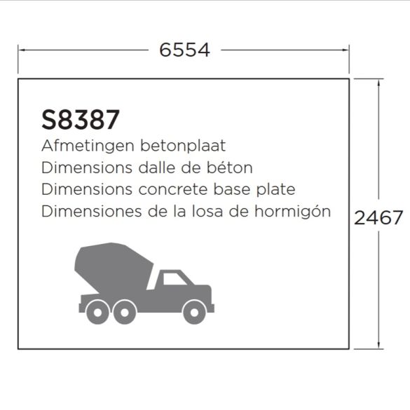 Abri bois 28 mm avec pergola ARHUS 8,17m² - 333 + 322x245 cm - S8387